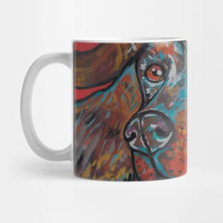 Satanic doberman with big horns Mug